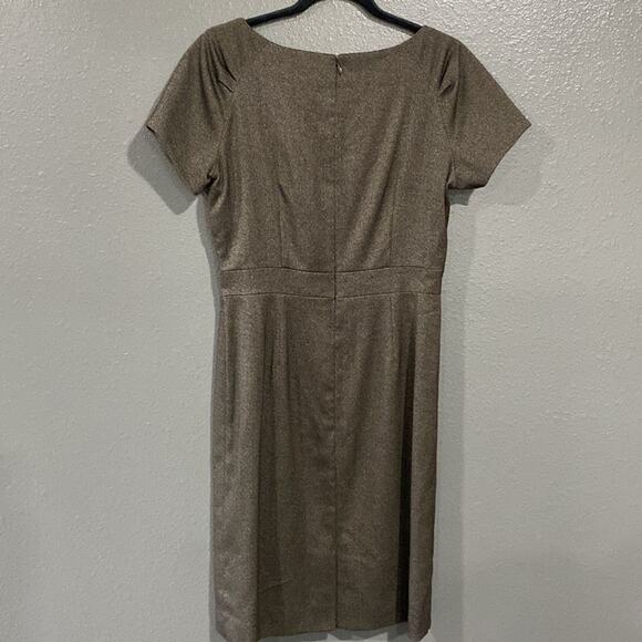 Arthur S. Levine Tahari Brown Dress 8 - Picture 2 of 7